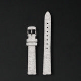 14MM LIGHT GREY WOOL Silver Buckle For Saga Watches