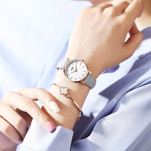 SAGA 32MM WOOL LIGHT GREY White / Rose Gold