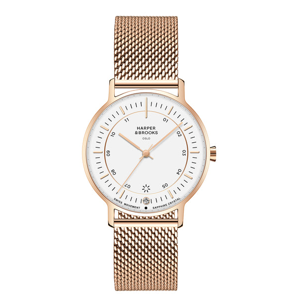 Bauhaus 32 Silver Rose/White – Harper & Brooks
