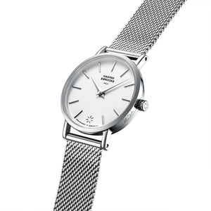 SAGA 28MM MESH SILVER White / Silver