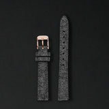 14MM ANTHRACITE WOOL Rose Gold Buckle For Saga Watches
