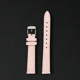 14MM PINK WOOL Silver Buckle For Saga Watches