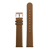 20MM Italian Vegetable Tanned Leather Strap Rose Buckle For Fits All 40MM Watches