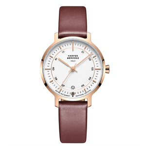 Bauhaus 28mm Rose Gold/Red