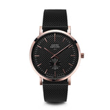 TEXTURE 40MM MESH BLACK Jet Black / Rose Gold