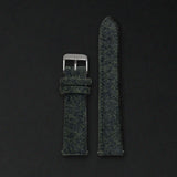 20MM EMERALD GREEN WOOL Silver Buckle FOR ORIGINAL 40MM WATCHES