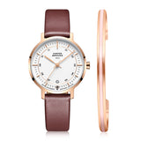 Bracelet watch set ,Bauhaus 32mm Rose/Red