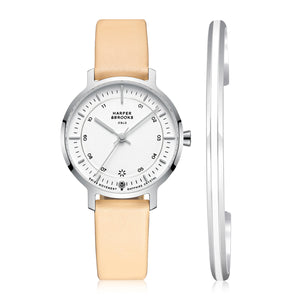 Bracelet Watch Set ,Bauhaus 32mm Silver/Natura