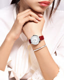 Bracelet Watch Set ,Bauhaus 32mm Silver/Red